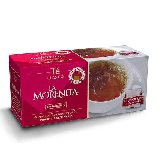 La Morenita Té Clásico – Argentine Classic Black Tea, 25 Tea Bags