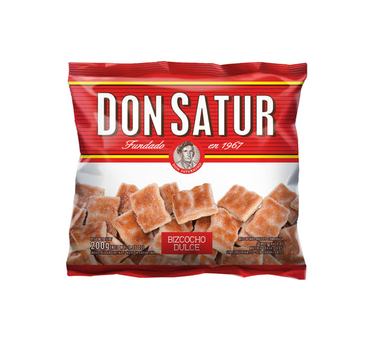 Don Satur Bizcochos Dulces – Traditional Sweet Glazed Crackers, 200g (7.05 oz)