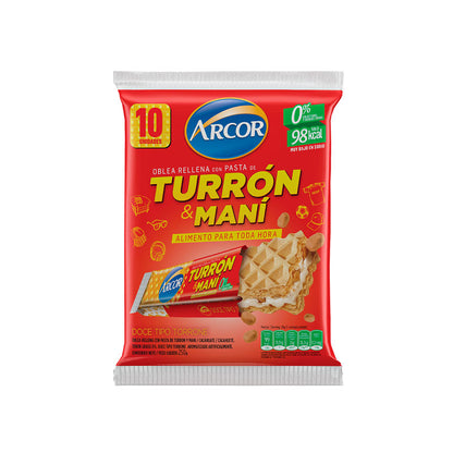 Arcor Turrón & Maní Wafer Bars – 10-Pack (250g Multi-Pack)