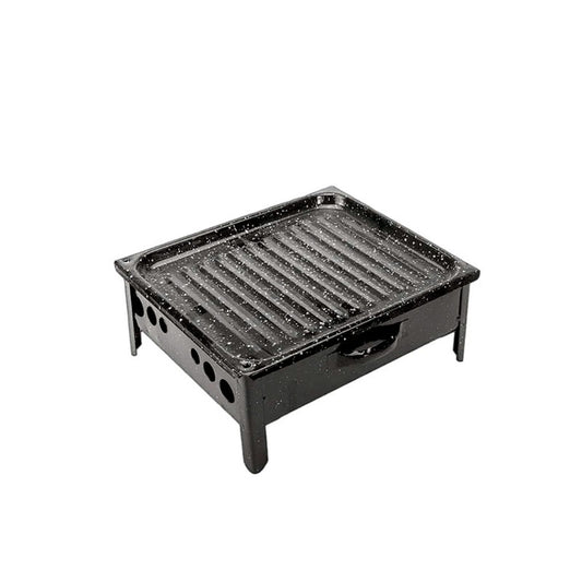Traditional Argentine Mini Enamel Grill (Parrillita de Mesa) – Portable Tabletop Asado Warmer