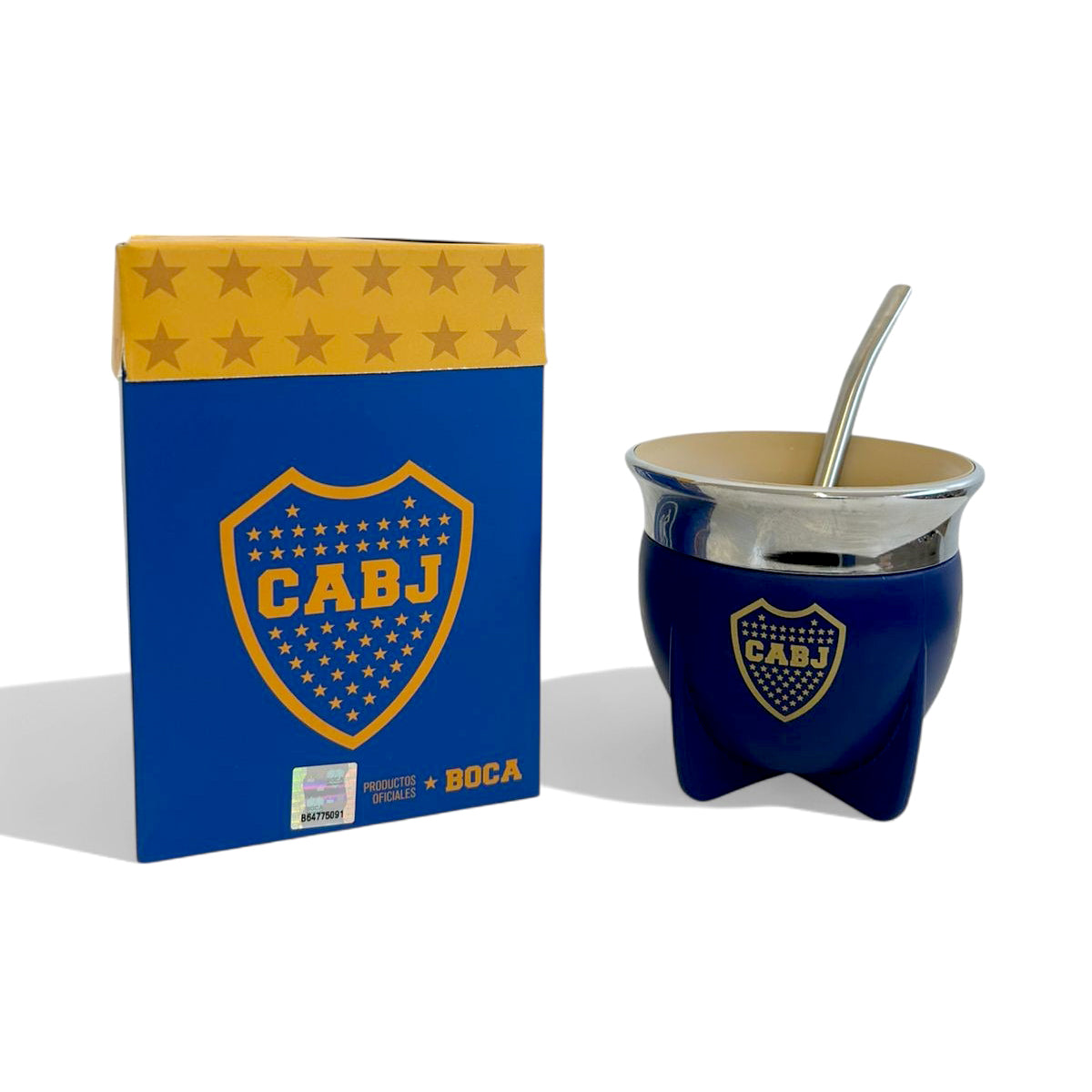 Official Club Atlético Boca Juniors Mate Gourd & Bombilla Gift Set – Premium Torpedo Football Fan Kit