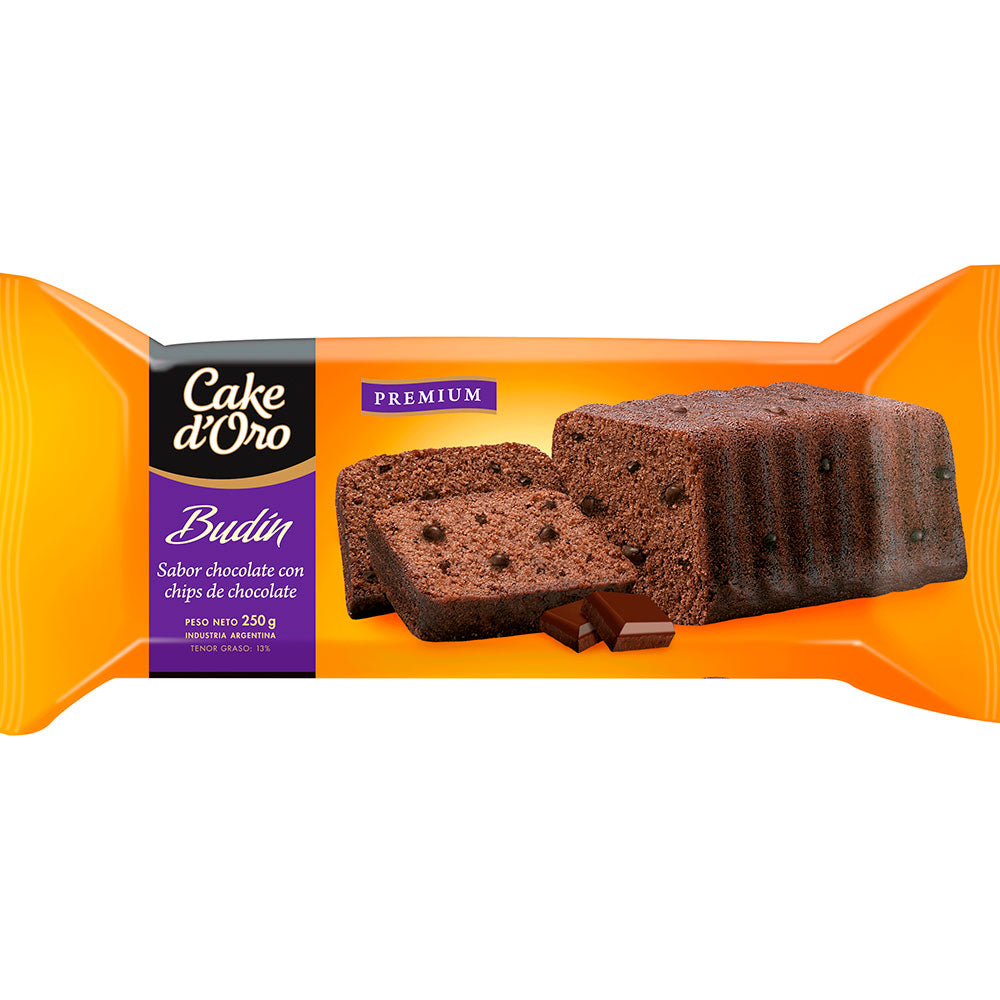 Cake d’Oro Chocolate Budín with Chocolate Chips – 250 g