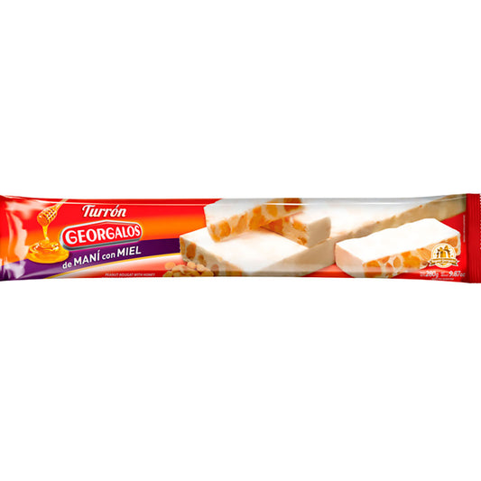 Georgalos Peanut & Honey Turrón – Argentine Nougat, 280 g