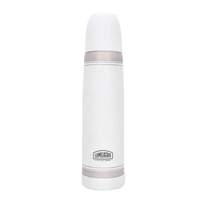 Lumilagro Classic White Thermal Thermos – 1 Liter Portable Mate Water Flask