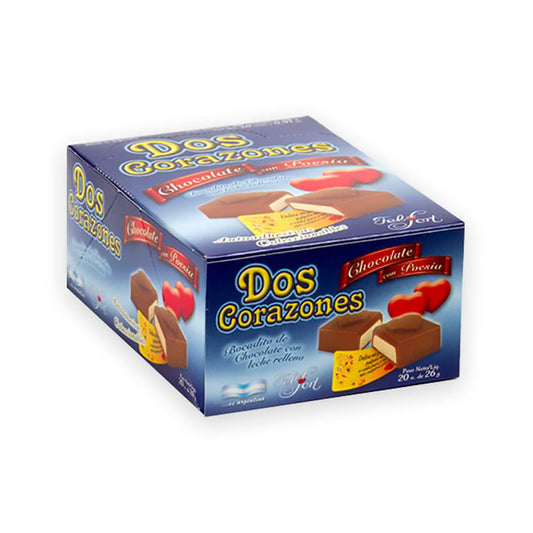Felfort Dos Corazones Milk Chocolate with Poetry – Box of 20