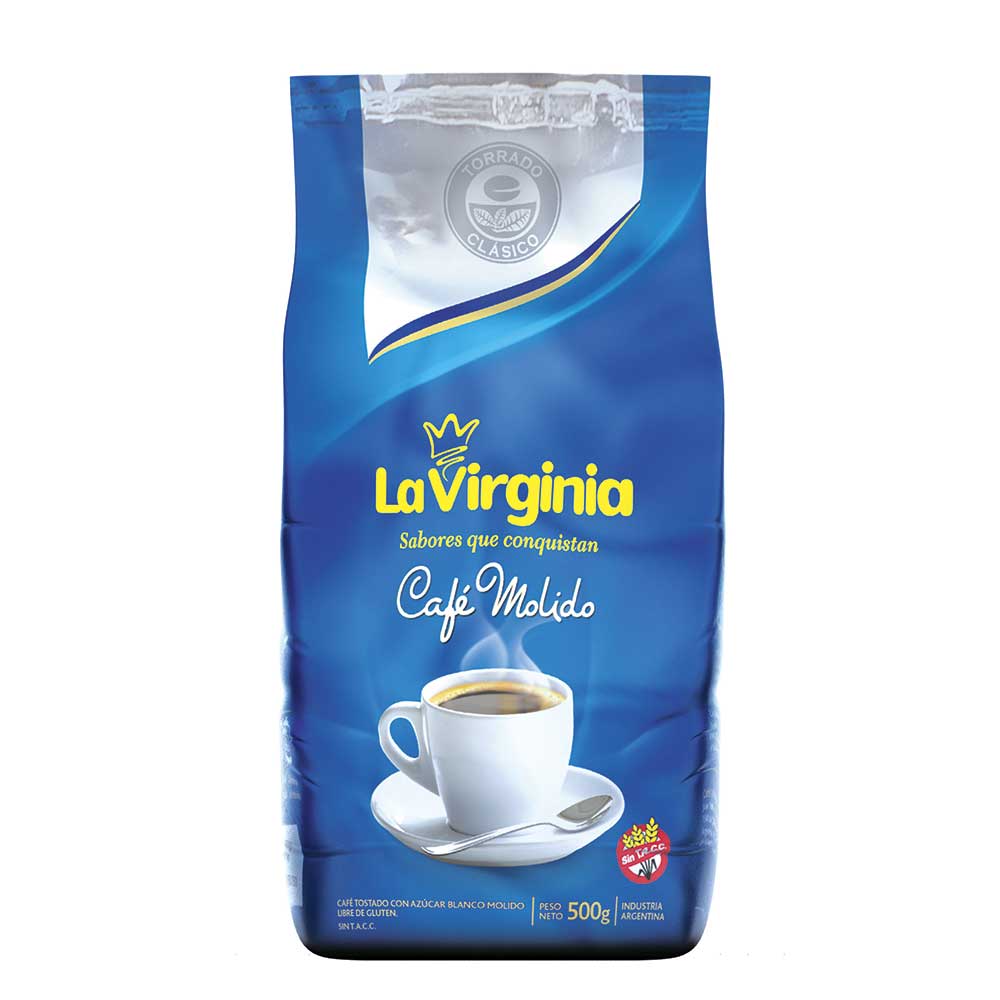 La Virginia Café Molido Torrado Clásico – Traditional Gluten-Free Ground Coffee, 500g