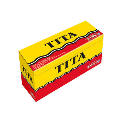 Terrabusi Tita Lemon Cream Filled Cookies – Chocolate Coated Biscuits, Box of 36 Units (648g)