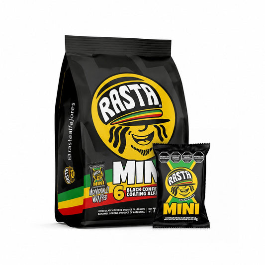 Rasta Mini Black Alfajores with Dulce de Leche – 6 Pack