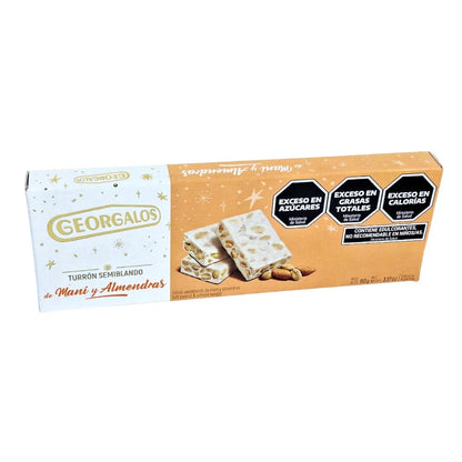 Georgalos Peanut & Almond Turrón – Semi-Soft Nougat, 90 g