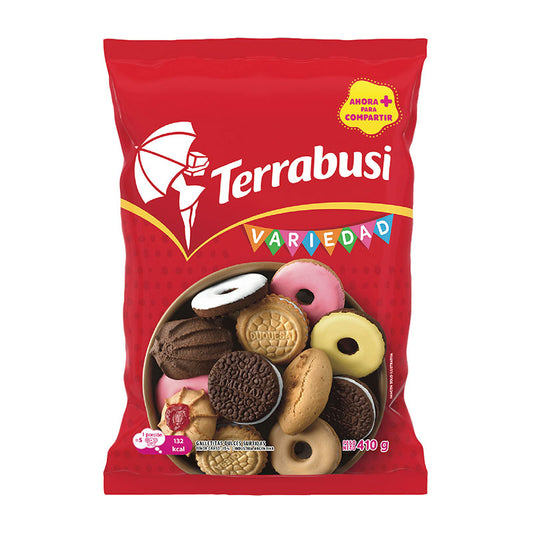 Terrabusi Variedad Assorted Sweet Biscuits – Extra-Large Sharing Pack, 410g