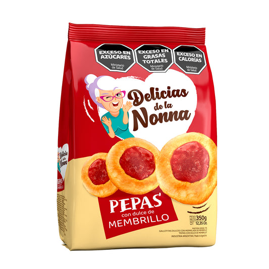 Delicias de la Nonna Pepas con Dulce de Membrillo – Quince Jelly Thumbprint Cookies, 350g