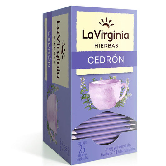 La Virginia Hierbas Cedrón – Argentine Lemon Verbena Tea, 25 Tea Bags