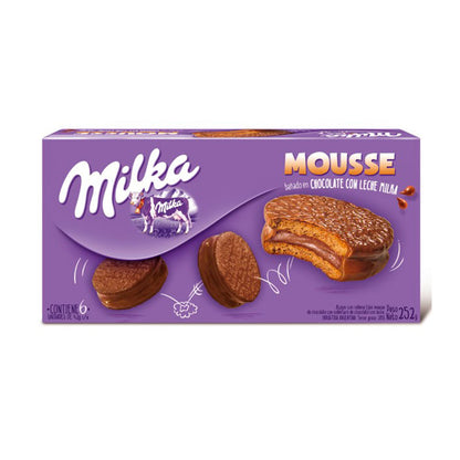 Milka Chocolate Mousse Alfajores – 6-Pack Multi-Box (252g)