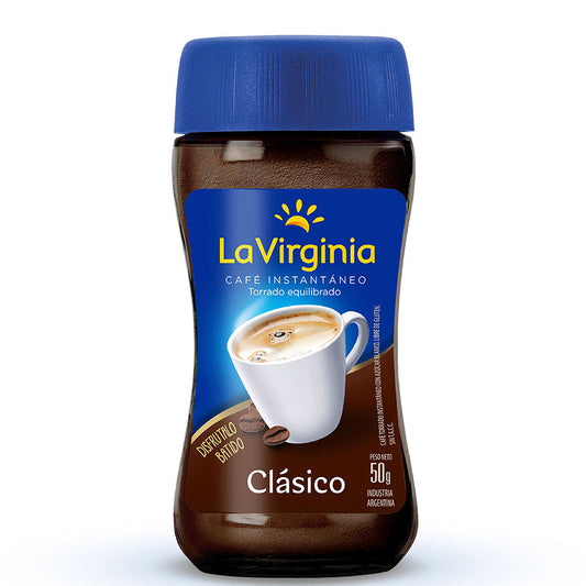 La Virginia Café Instantáneo Clásico Torrado – Balanced Roast Gluten-Free Instant Coffee, 50g