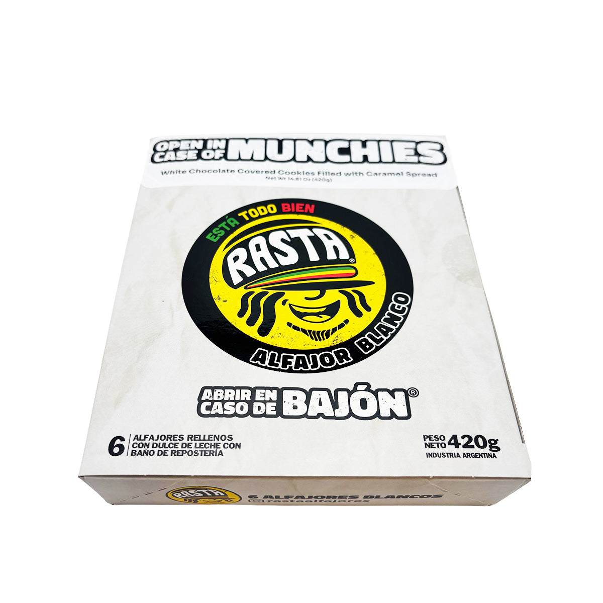 Rasta White Chocolate Alfajores Box (6-Pack) – 14.81 oz (420g)
