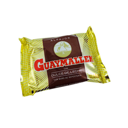 Guaymallén Chocolate Alfajor with Dulce de Leche –Pack of 6- 1.34 oz (38g)