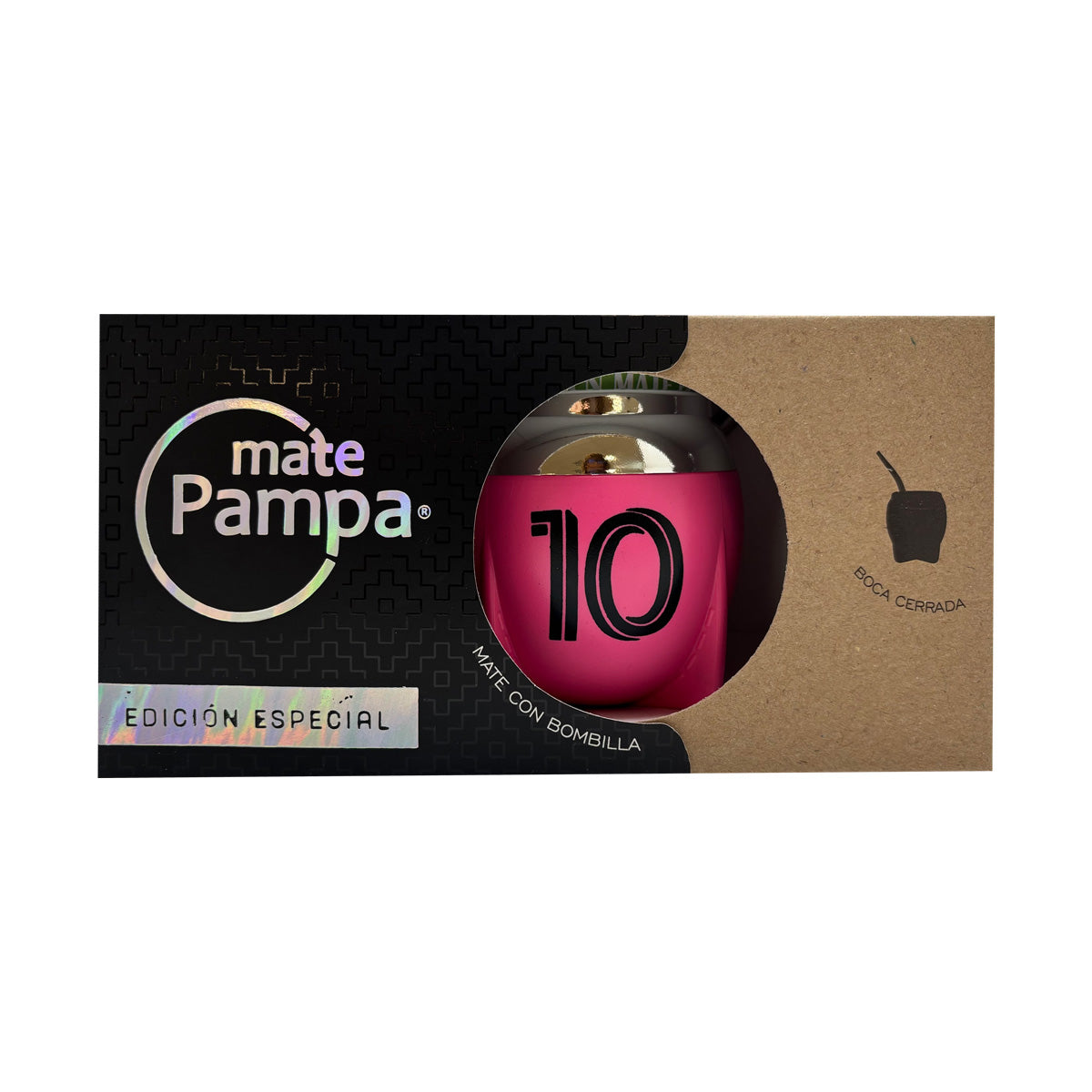Official Mate Pampa #10 Edición Especial Gourd & Bombilla Set – Premium Pink Tapered Football Kit