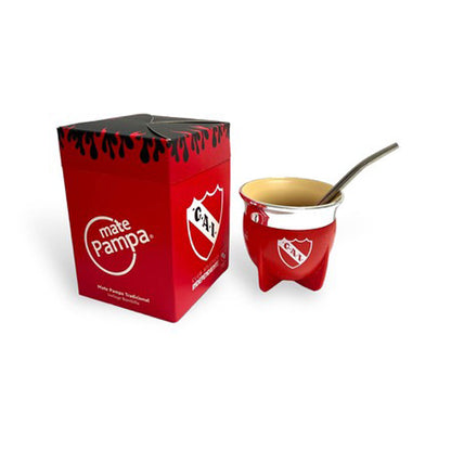 Official Mate Pampa Club Atlético Independiente Gourd & Bombilla Set – Premium Red Torpedo Kit
