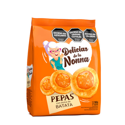 Delicias de la Nonna Pepas con Dulce de Batata – Sweet Potato Jam Thumbprint Cookies, 180g