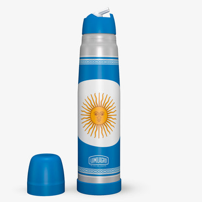 Lumilagro Sol de Mayo Flag Edition Thermos – 1 Liter Portable Mate Water Flask